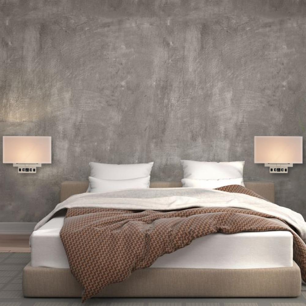 LEDMyplace Two-Light Wall Sconce with USB and Outlet