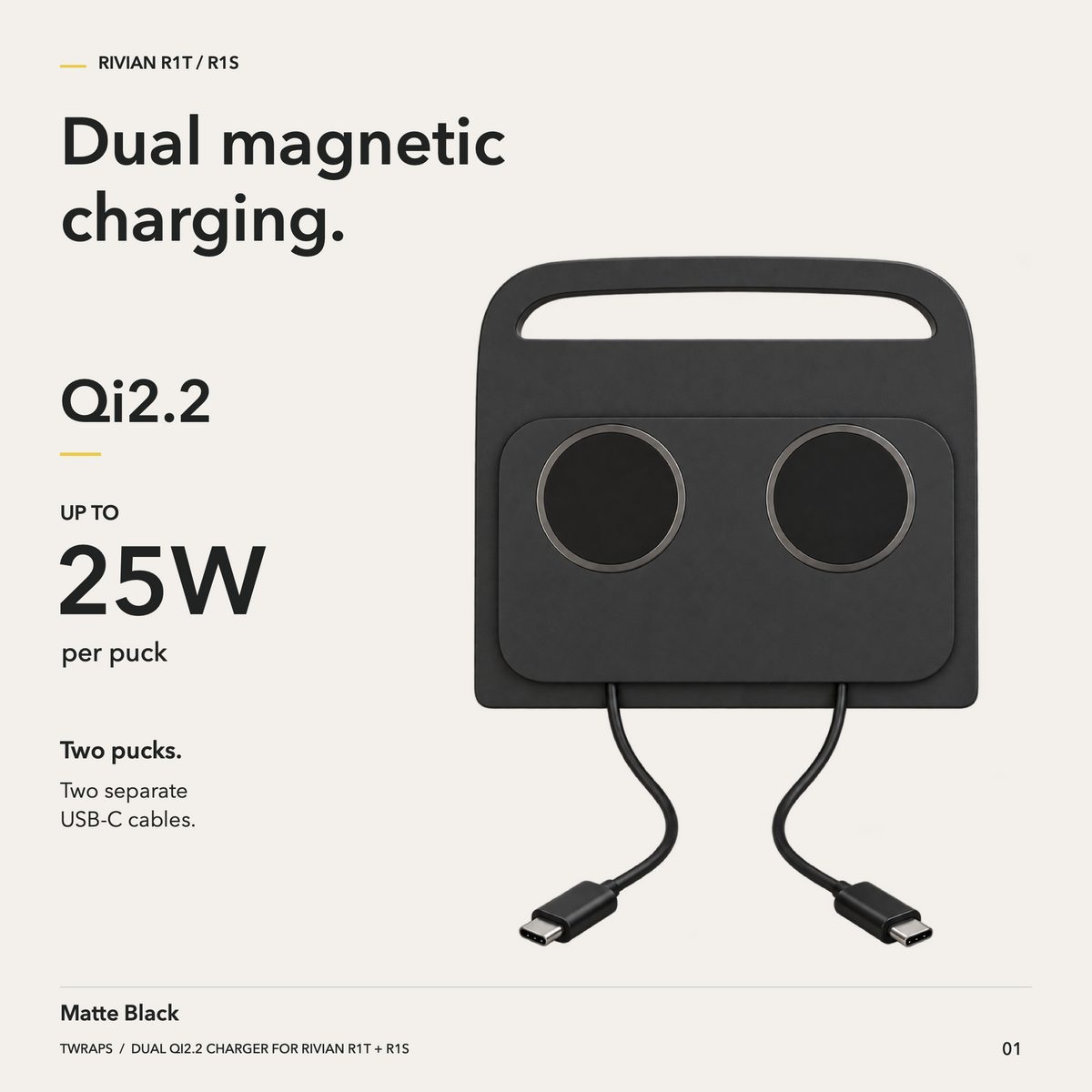 TWRAPS Dual Vehicle Wireless Charging Pad
