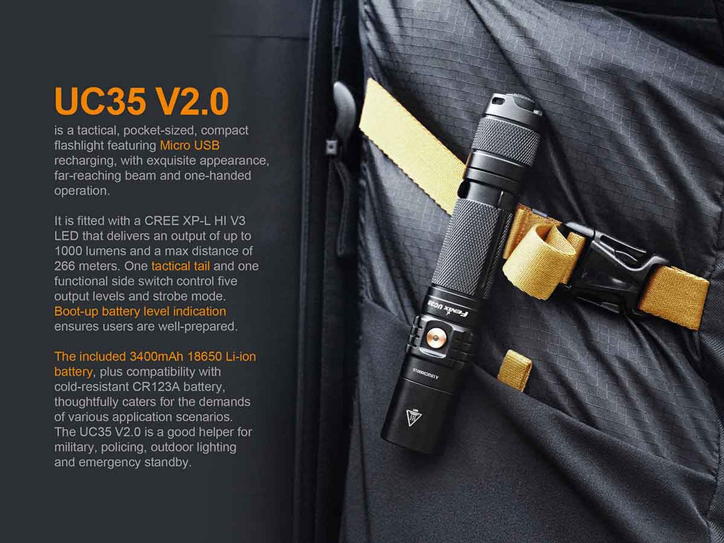 Fenix USB Rechargeable Tactical Flashlight