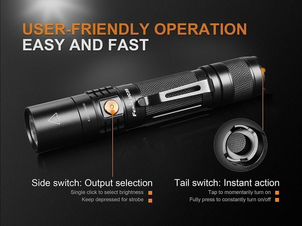Fenix USB Rechargeable Tactical Flashlight