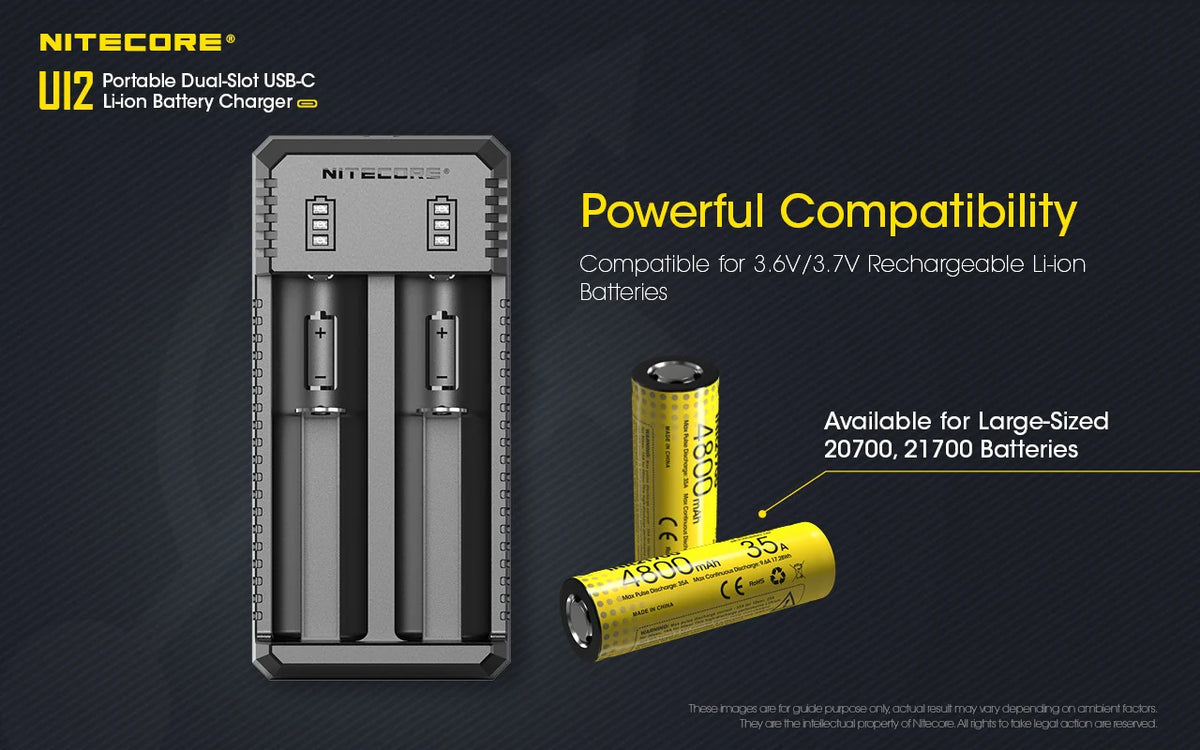 Nitecore Dual-Slot Lithium Battery Charger