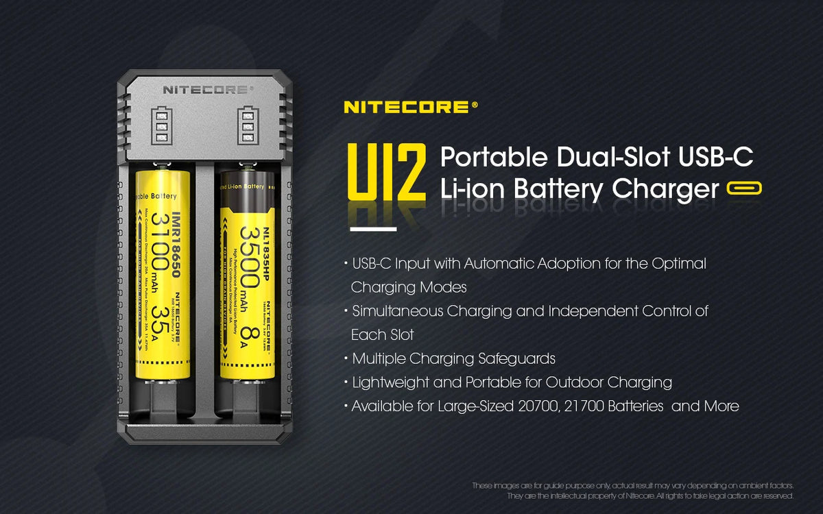 Nitecore Dual-Slot Lithium Battery Charger