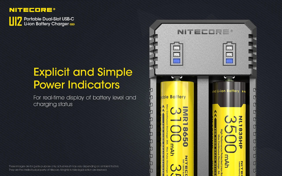 Nitecore Dual-Slot Lithium Battery Charger