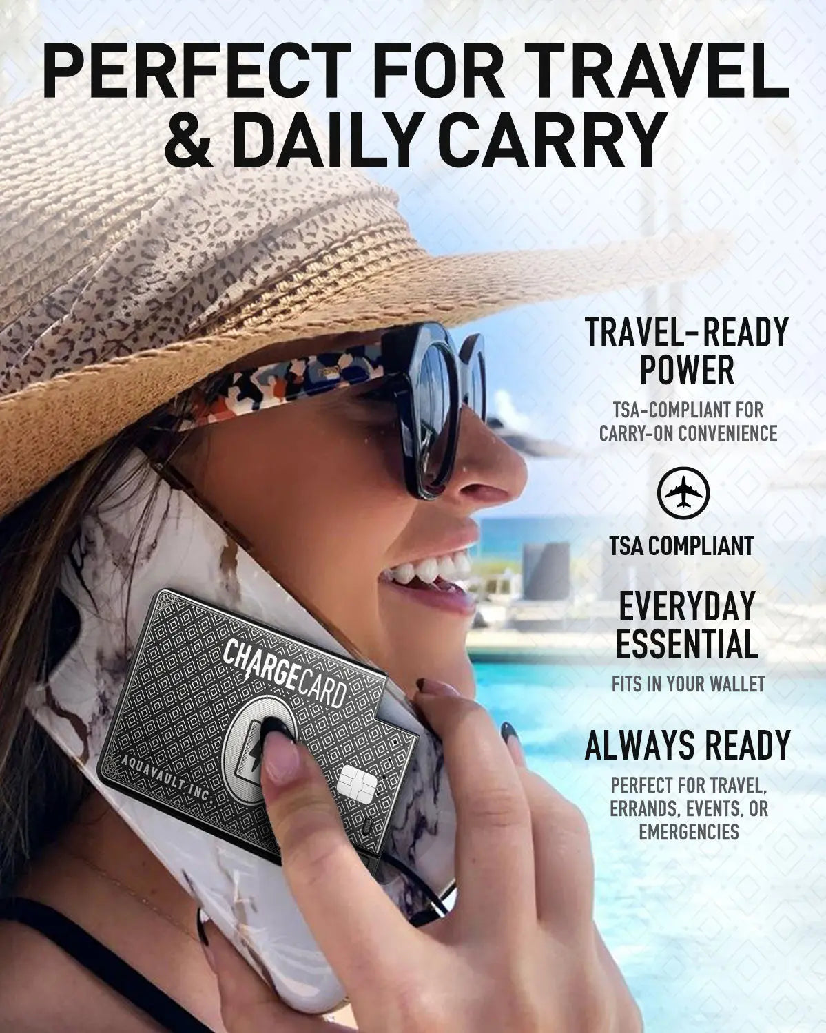 AquaVault Inc. Ultra-Thin Emergency Power Bank