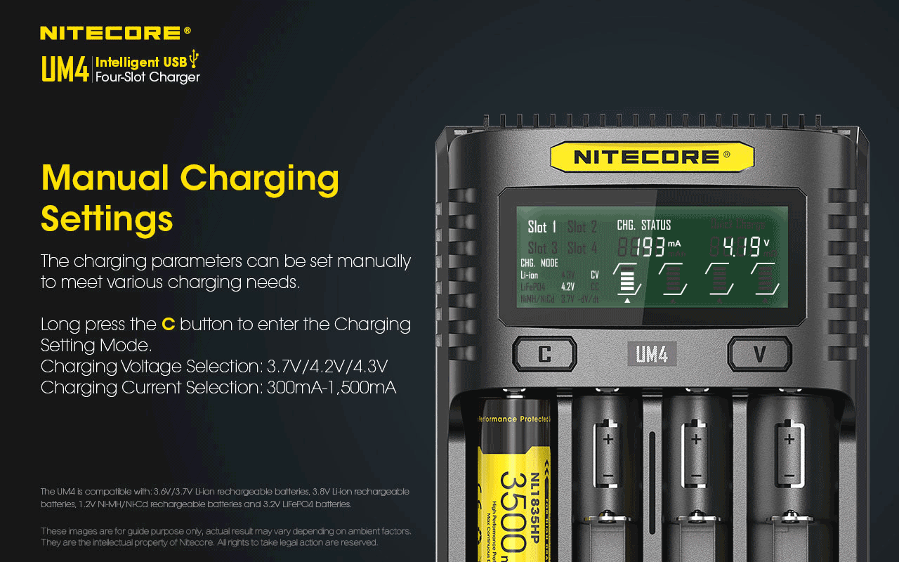 Nitecore Rechargeable Battery Charger