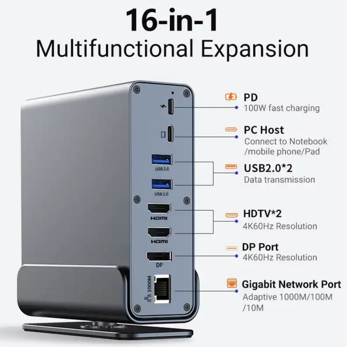 TUTT 16-in-1 USB-C Docking Station