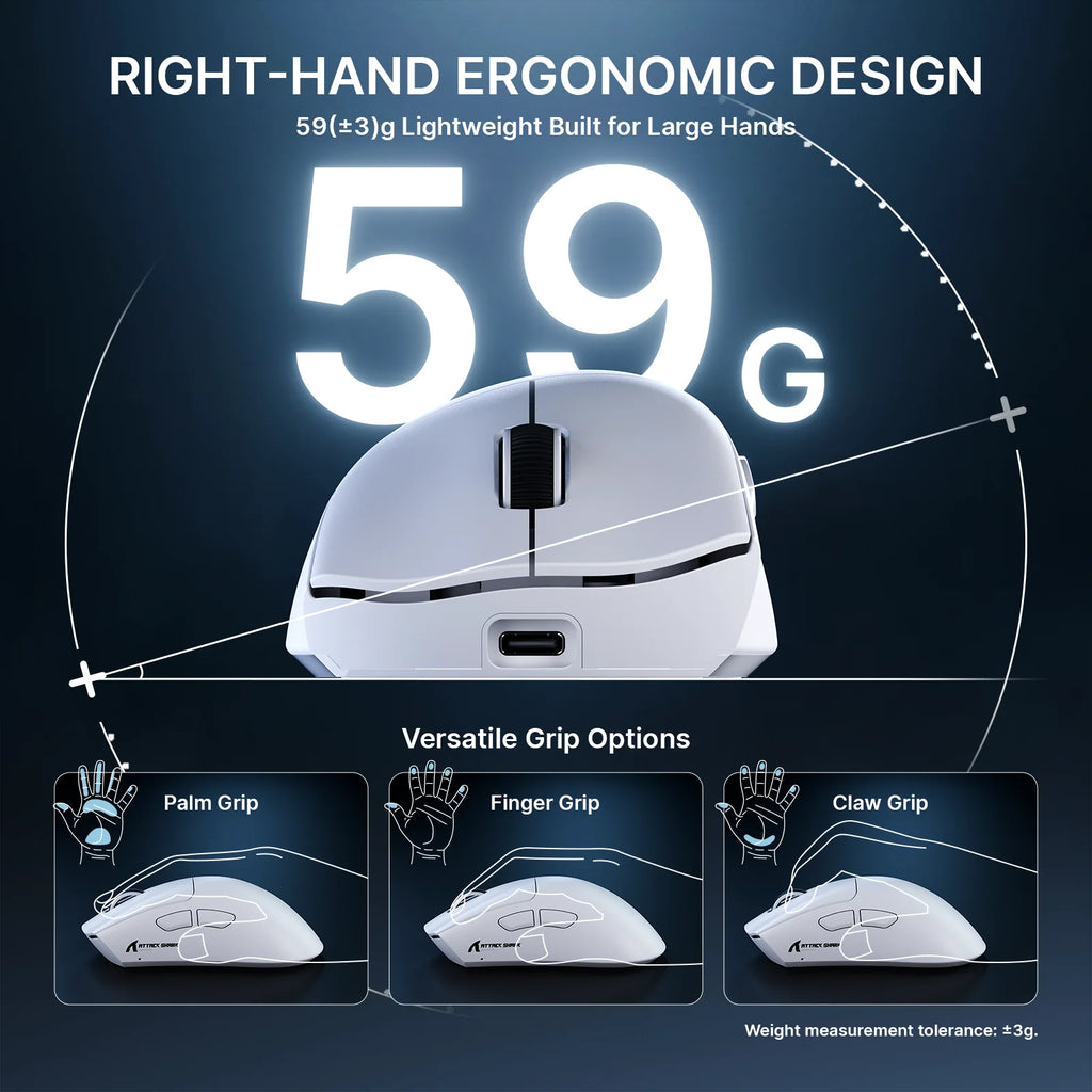 ATTACK SHARK Wireless Gaming Mouse