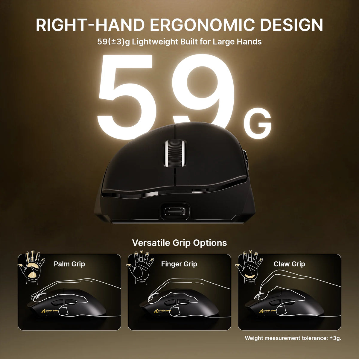 ATTACK SHARK Wireless Gaming Mouse