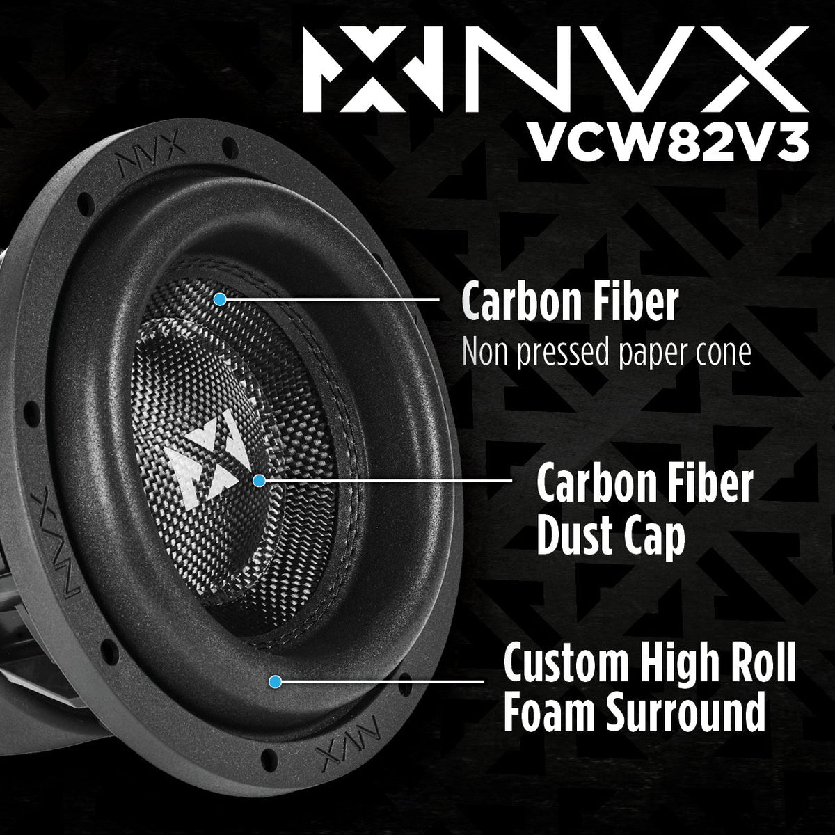 NVX 8-Inch Car Subwoofer