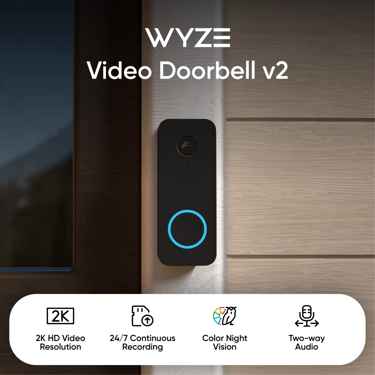 Wyze 2K Wired Video Doorbell
