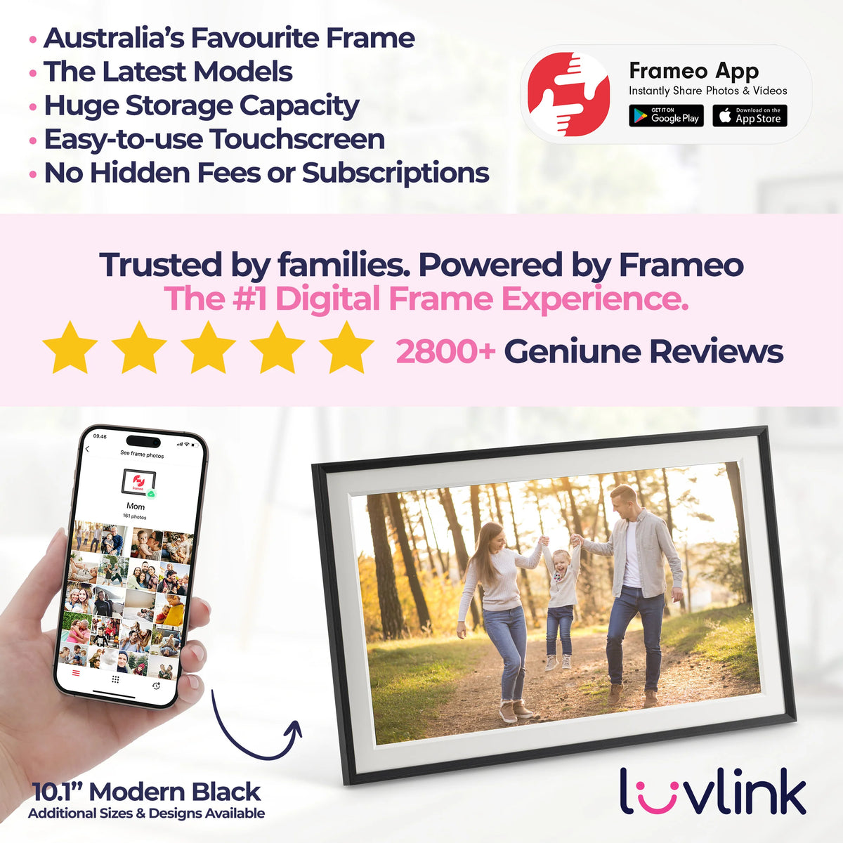 LuvLink Australia Wi-Fi Digital Photo Frame