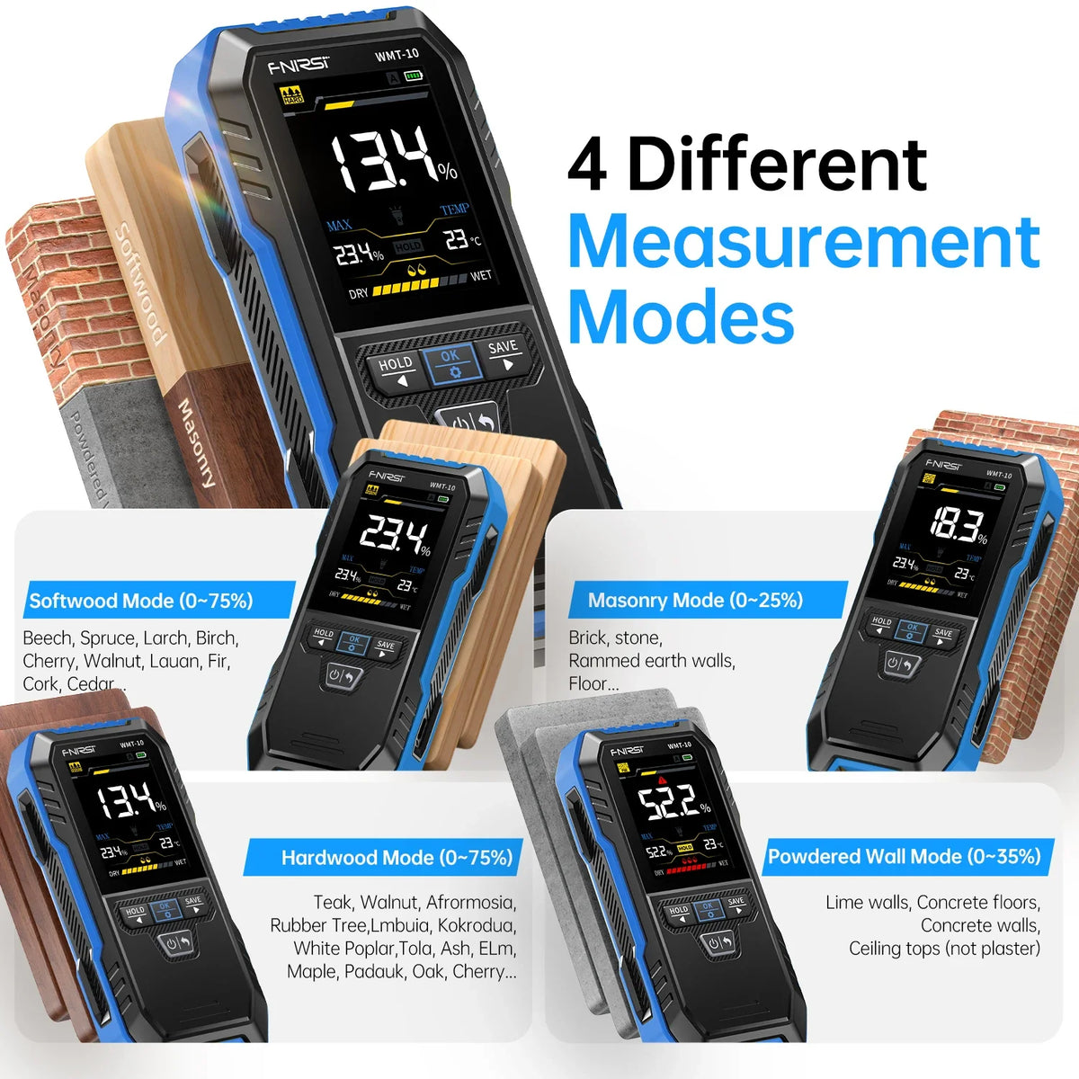 FNIRSI Pinless Moisture Meter