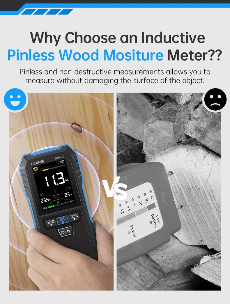 FNIRSI Pinless Moisture Meter