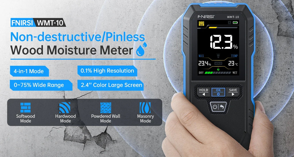 FNIRSI Pinless Moisture Meter