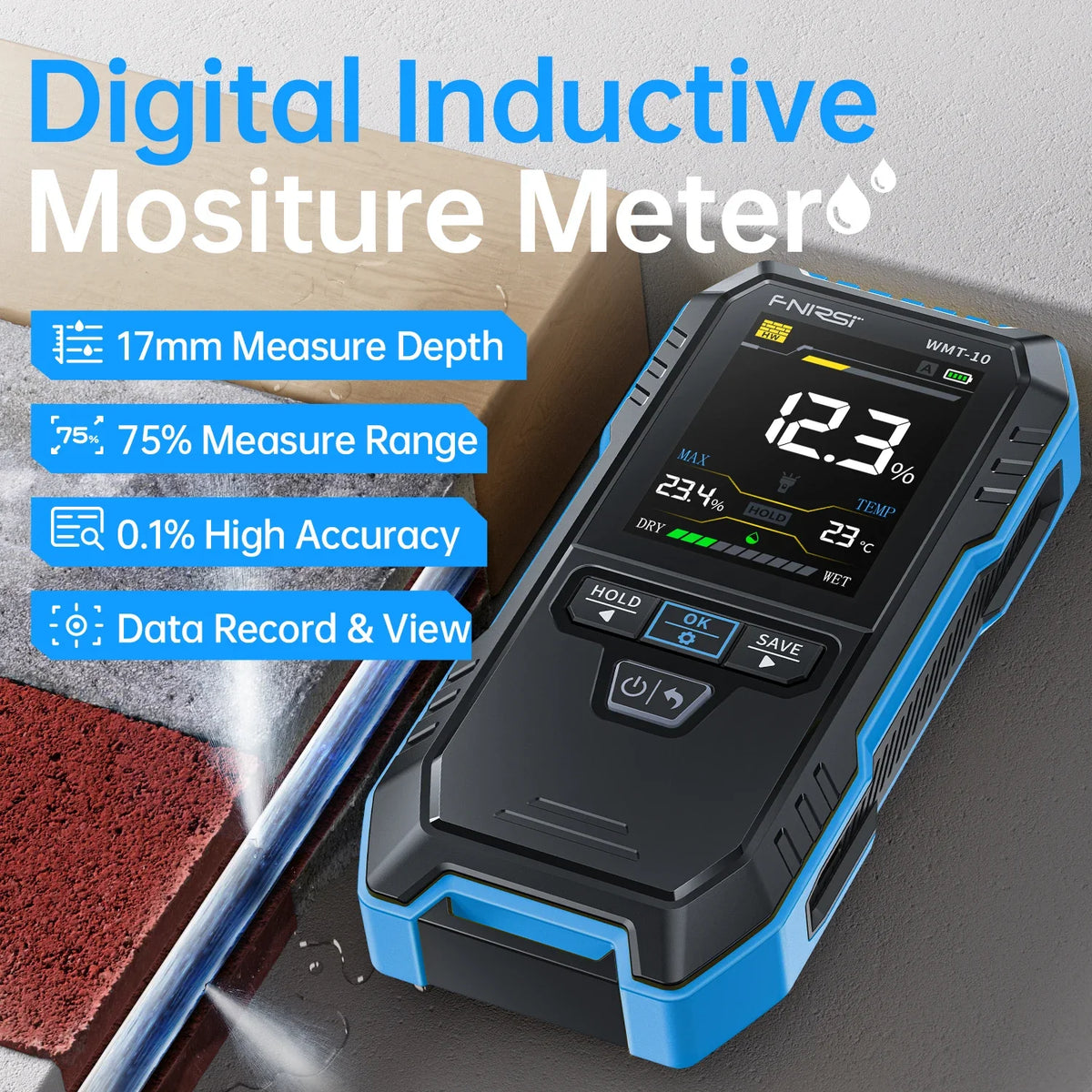 FNIRSI Pinless Moisture Meter
