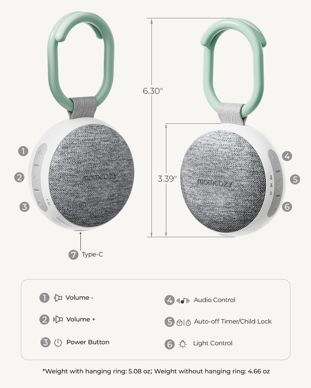 momcozy Portable White Noise Machine
