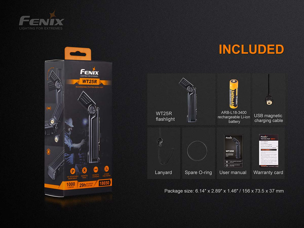 Fenix Rechargeable Adjustable-Head Work Flashlight