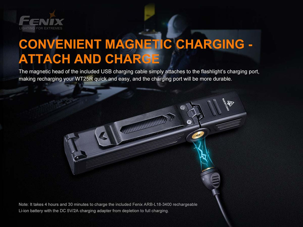 Fenix Rechargeable Adjustable-Head Work Flashlight