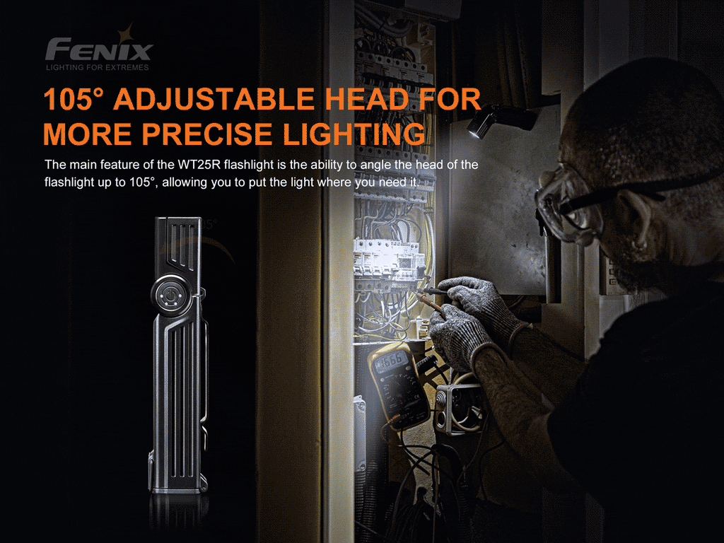 Fenix Rechargeable Adjustable-Head Work Flashlight