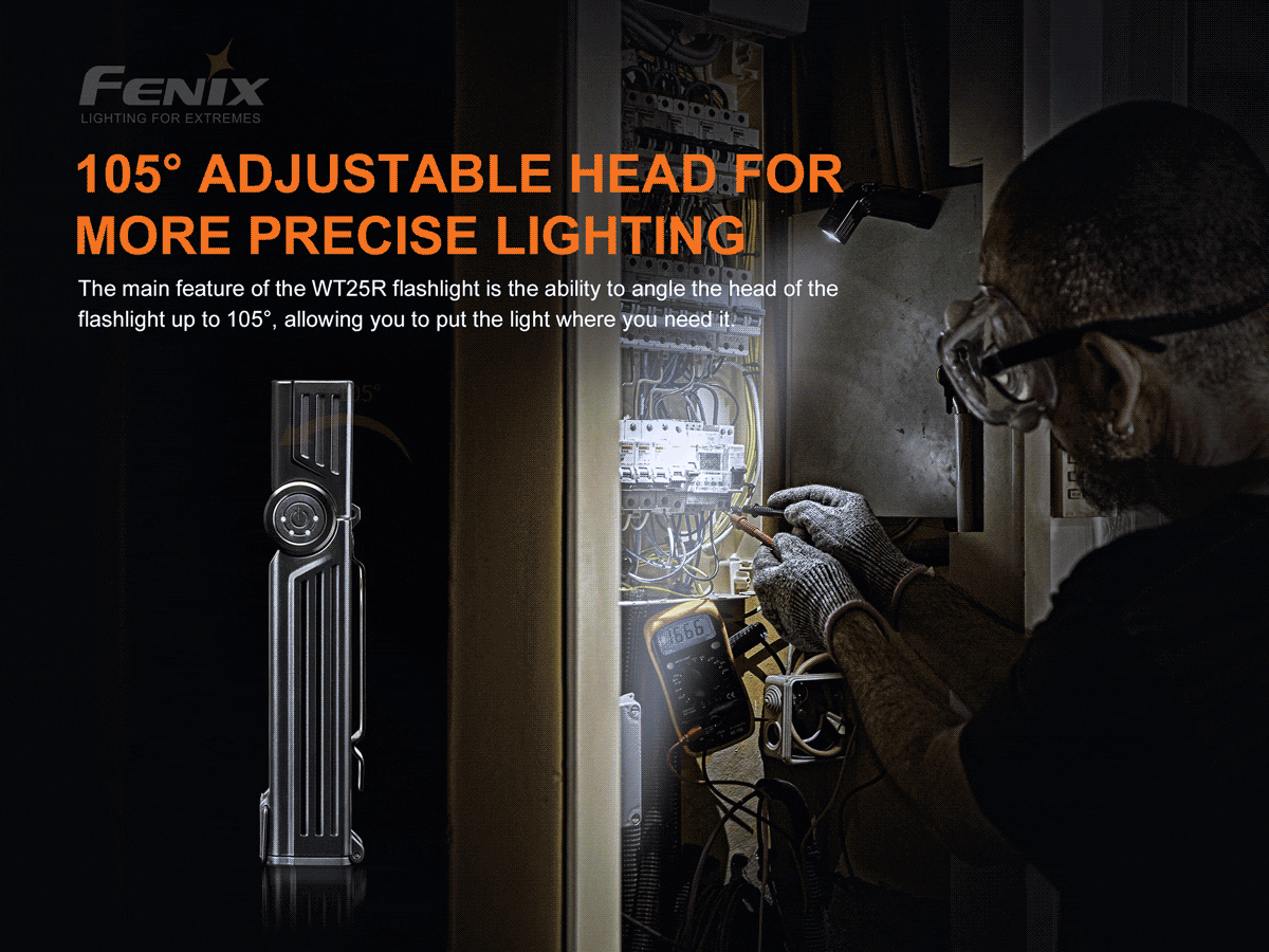 Fenix Rechargeable Adjustable-Head Work Flashlight