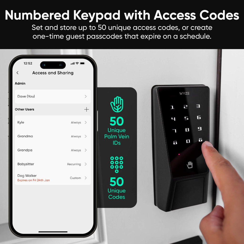 Wyze Palm-Recognition Wi-Fi Smart Deadbolt