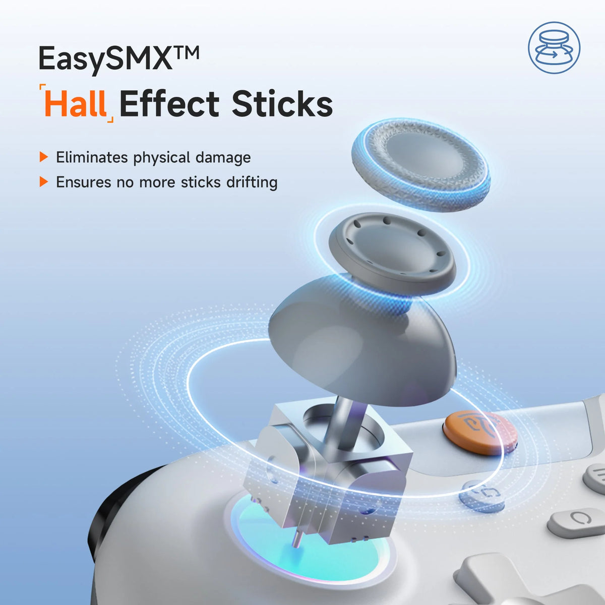 EasySMX Tri-Mode Hall Effect Gaming Controller