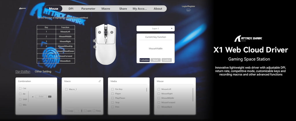 ATTACK SHARK Wireless Gaming Mouse