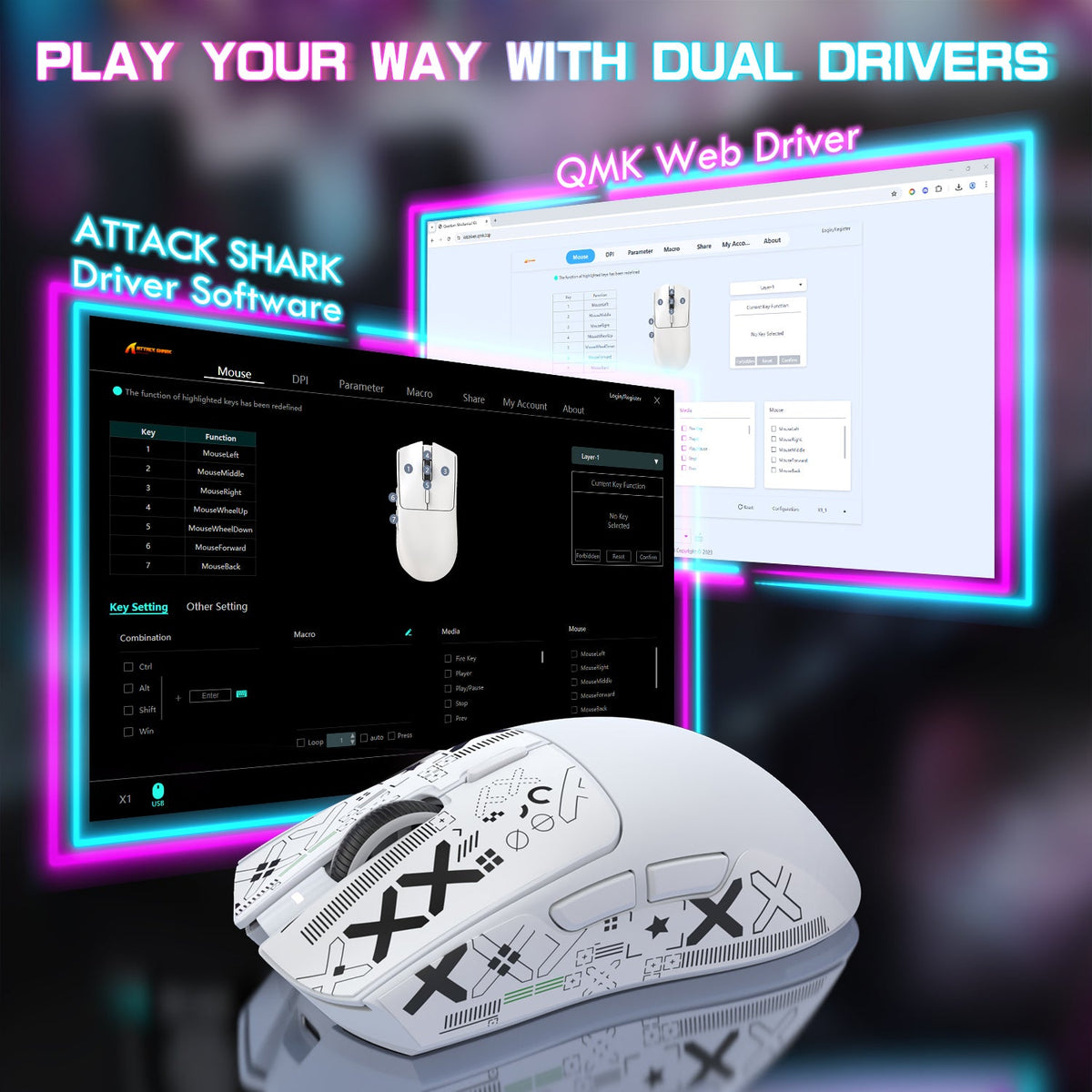 ATTACK SHARK Wireless Gaming Mouse
