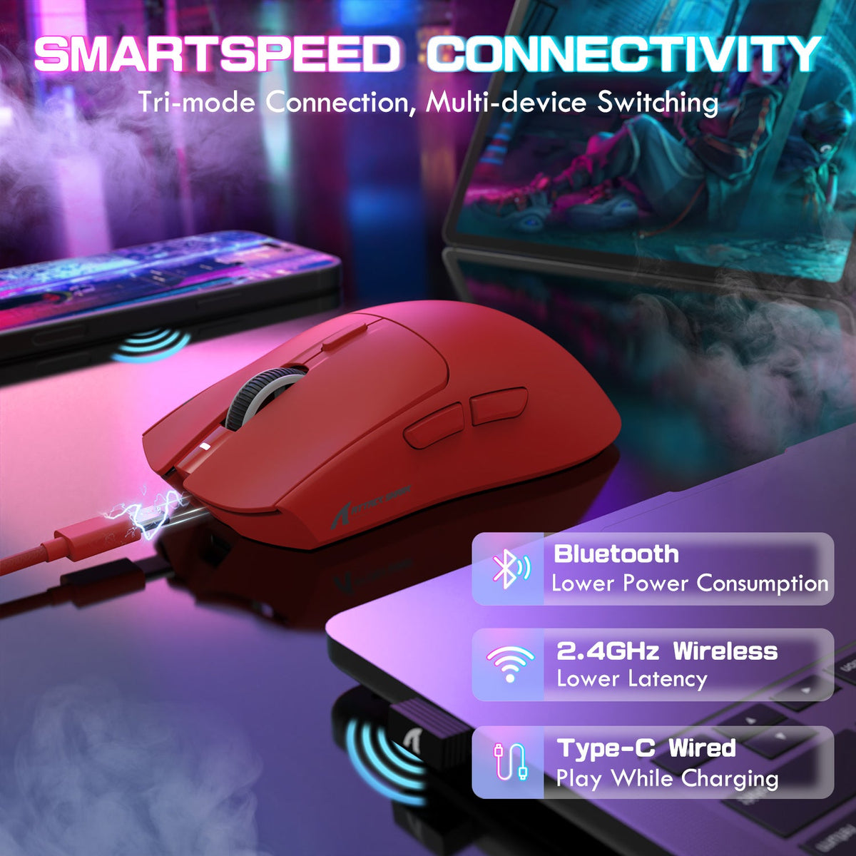 ATTACK SHARK Wireless Gaming Mouse