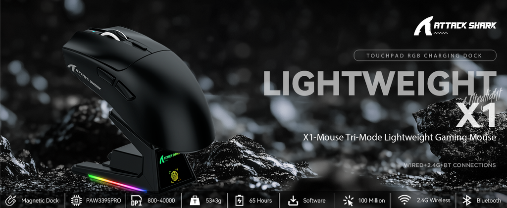 ATTACK SHARK Wireless Gaming Mouse