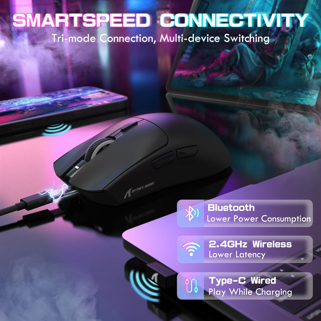 ATTACK SHARK Wireless Gaming Mouse