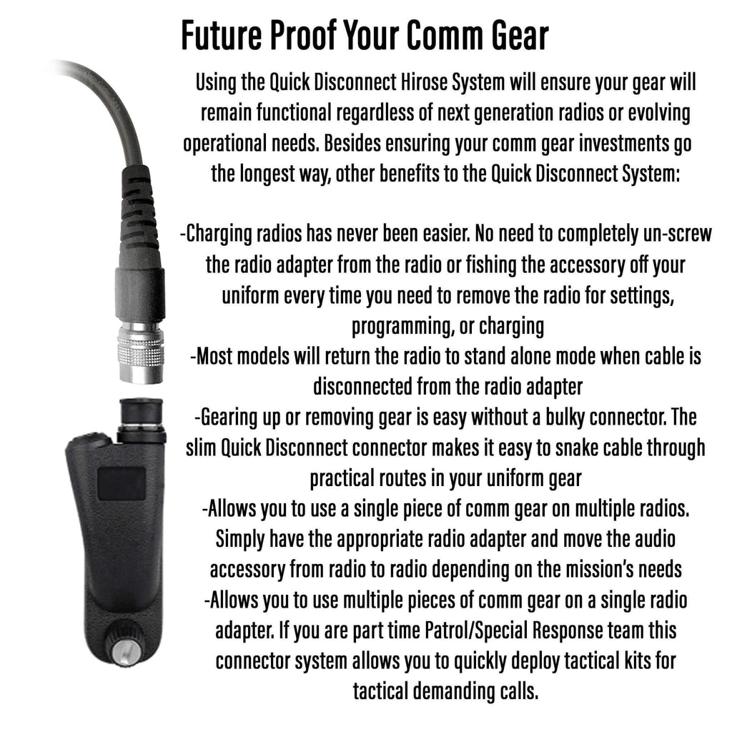 INVISIO Two-Way Radio Quick-Disconnect Adapter Cable