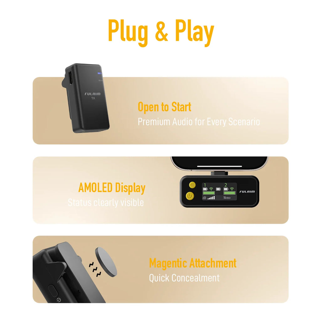 Fulaim Wireless Lavalier Microphone