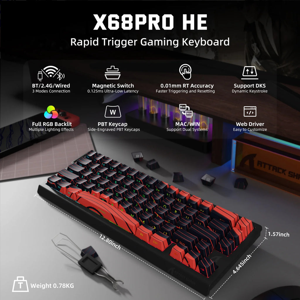 ATTACK SHARK Hall Effect Keyboard