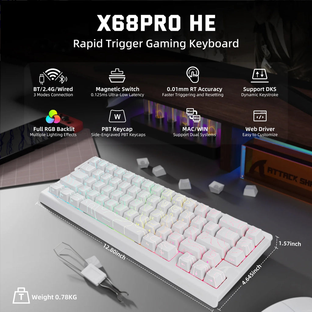 ATTACK SHARK Hall Effect Keyboard