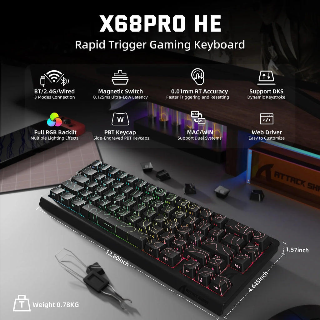 ATTACK SHARK Hall Effect Keyboard