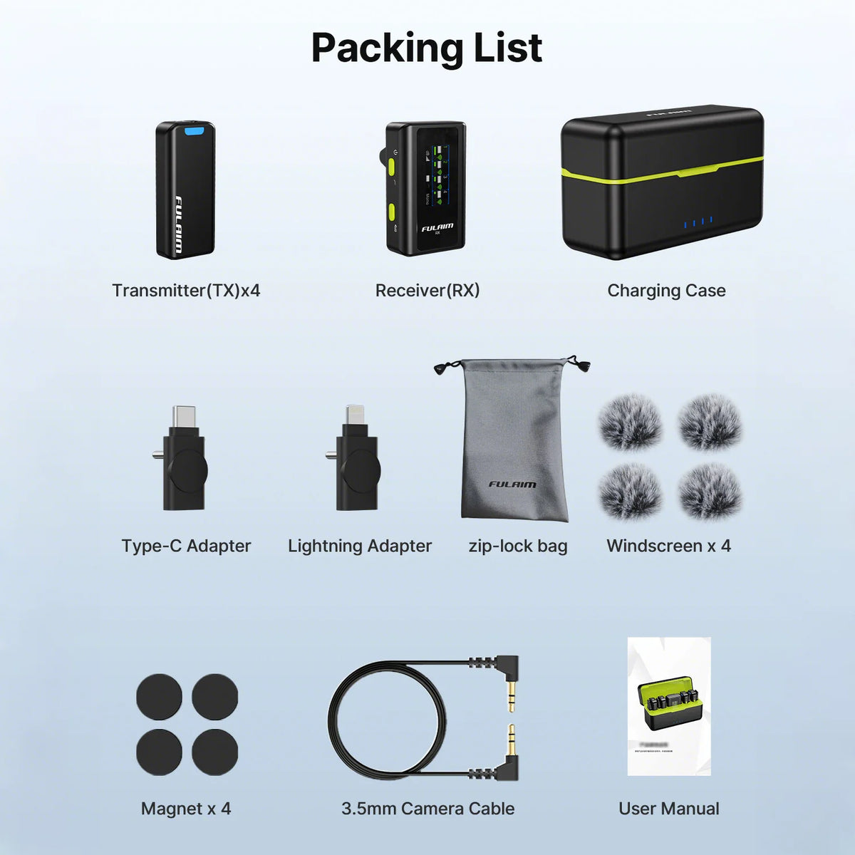 Fulaim Wireless Lavalier Microphone System