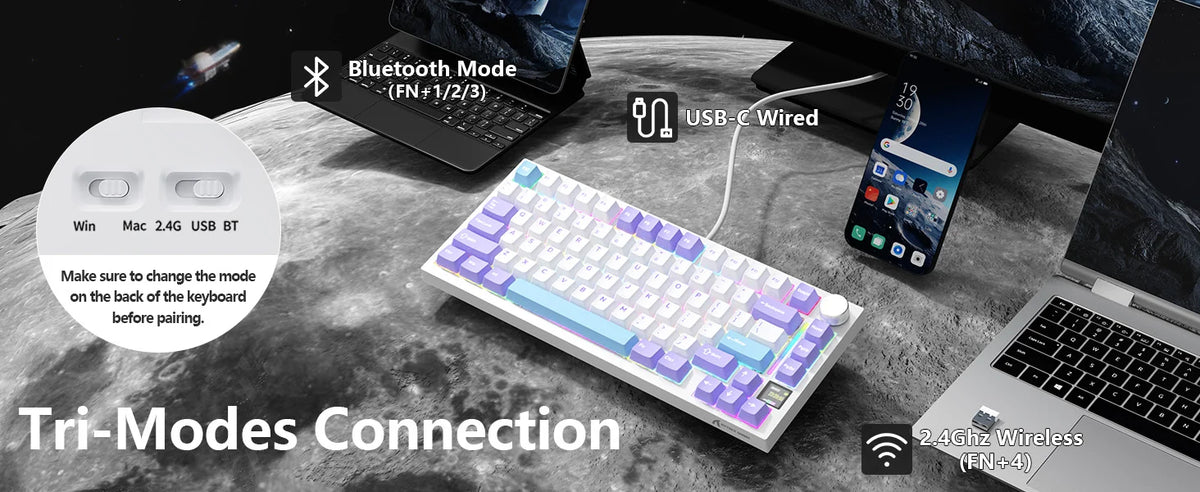 ATTACK SHARK Wireless Mechanical Keyboard