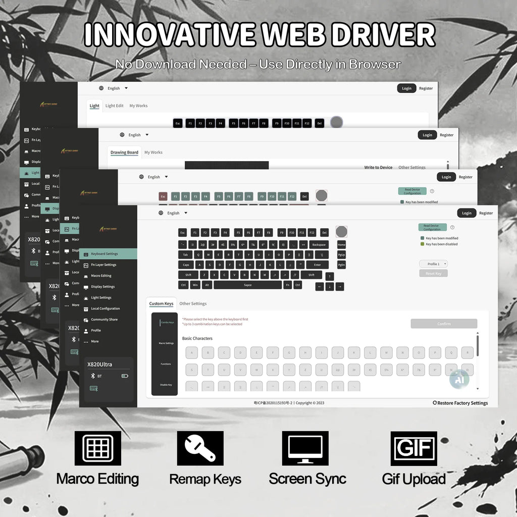 ATTACK SHARK Wireless Mechanical Keyboard