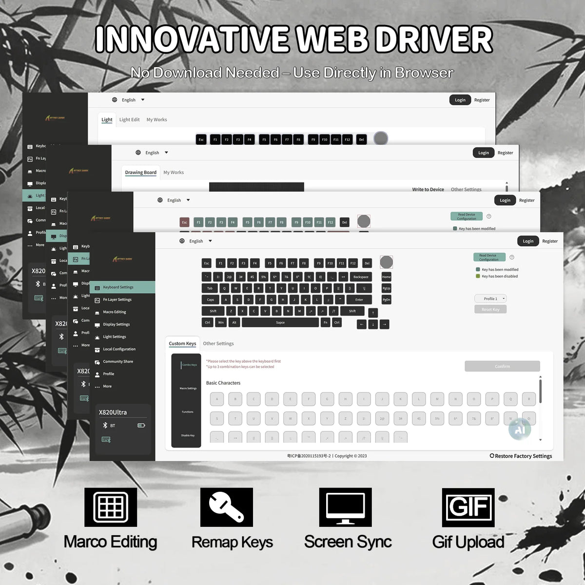 ATTACK SHARK Wireless Mechanical Keyboard