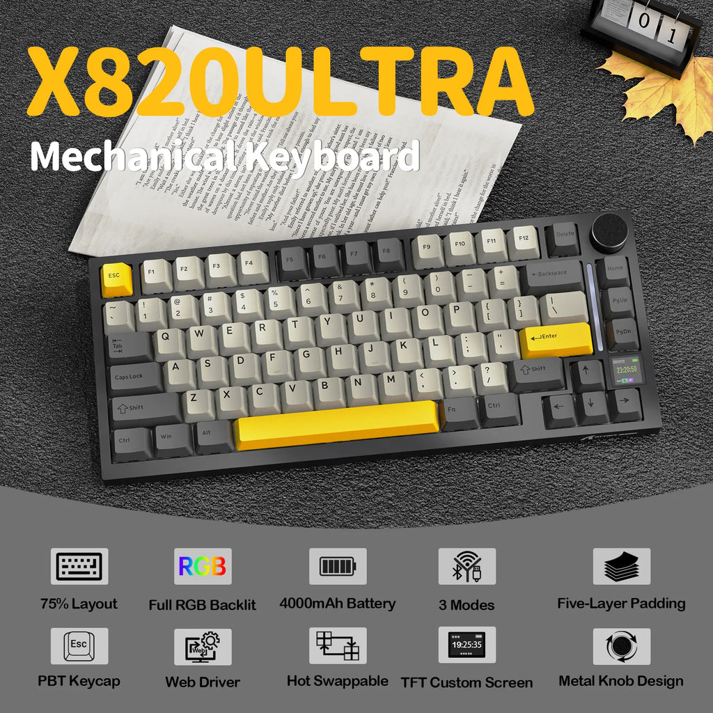 ATTACK SHARK Wireless Mechanical Keyboard