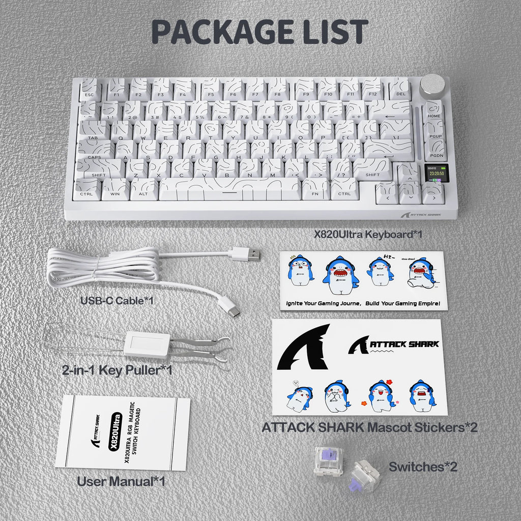 ATTACK SHARK Wireless Mechanical Keyboard