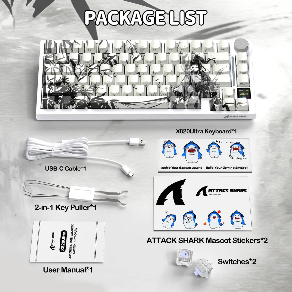 ATTACK SHARK Wireless Mechanical Keyboard