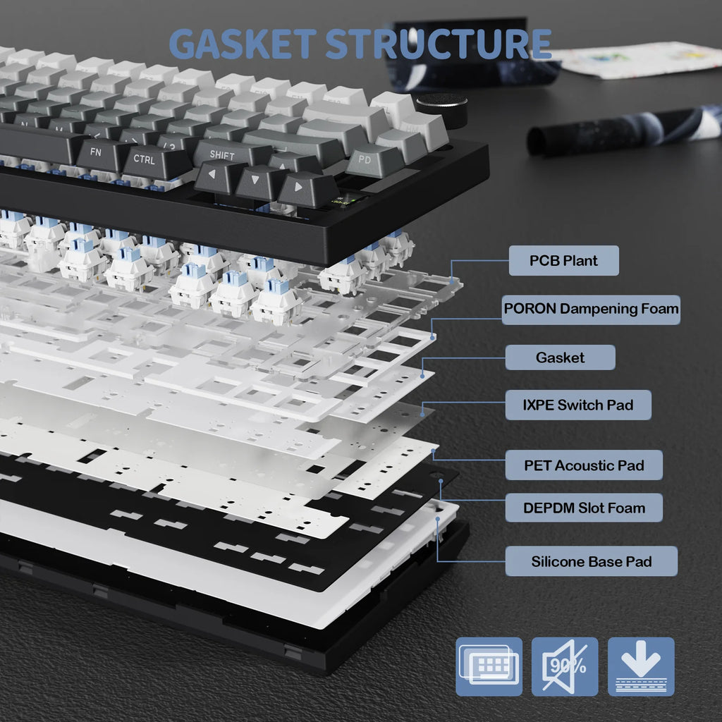 ATTACK SHARK Wireless Mechanical Keyboard