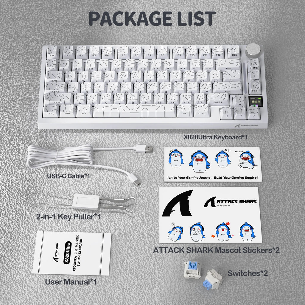 ATTACK SHARK Wireless Mechanical Keyboard