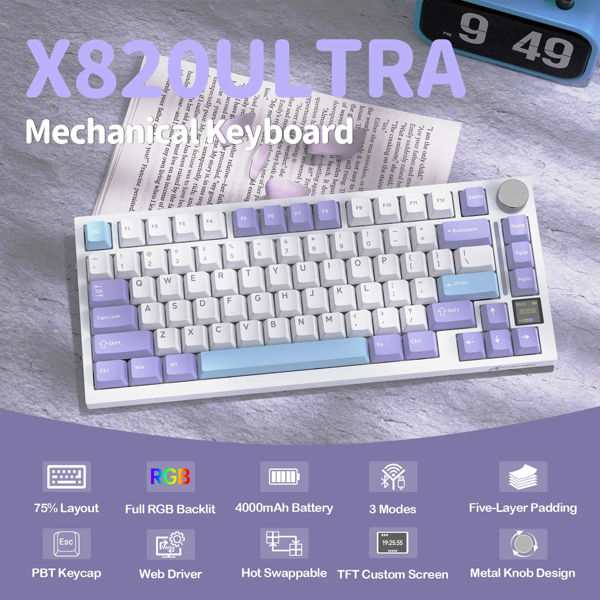 ATTACK SHARK Wireless Mechanical Keyboard