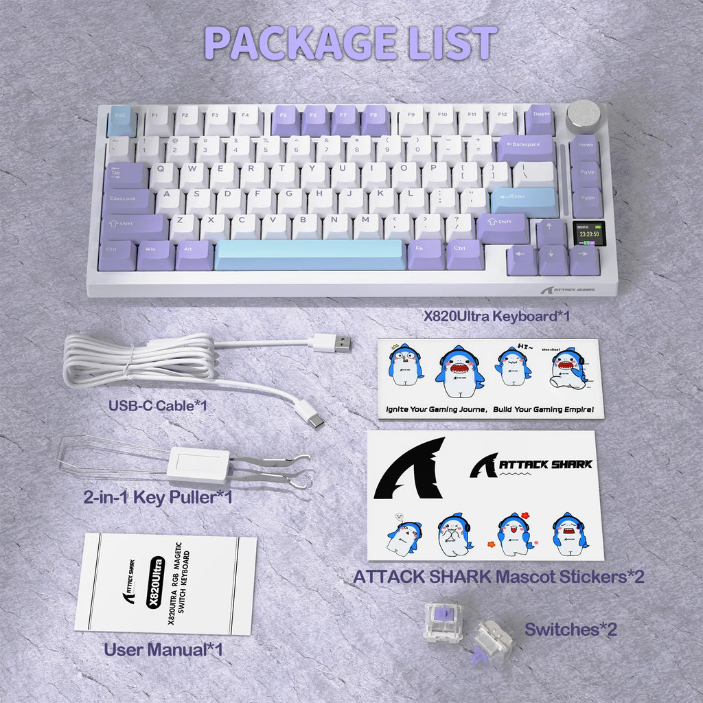 ATTACK SHARK Wireless Mechanical Keyboard