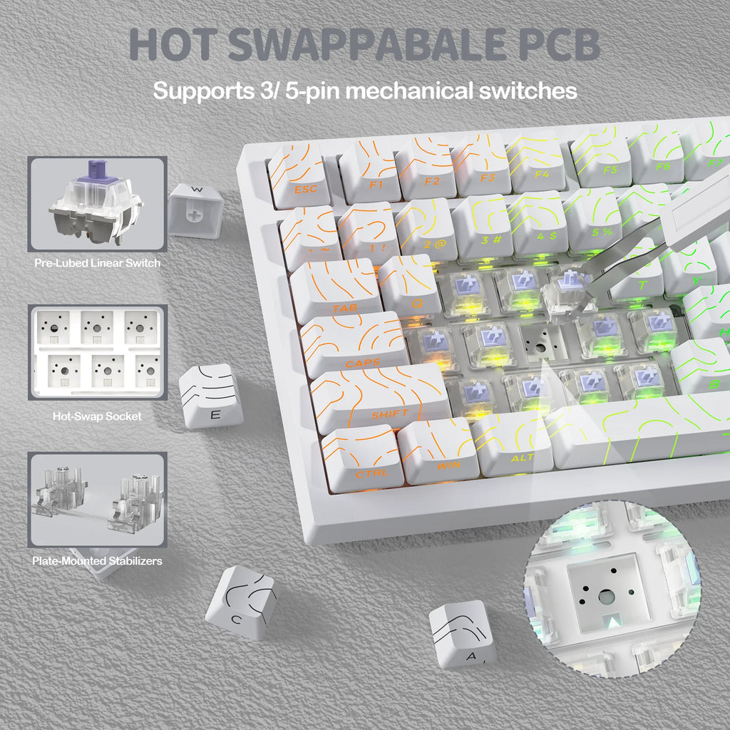 ATTACK SHARK Wireless Mechanical Keyboard