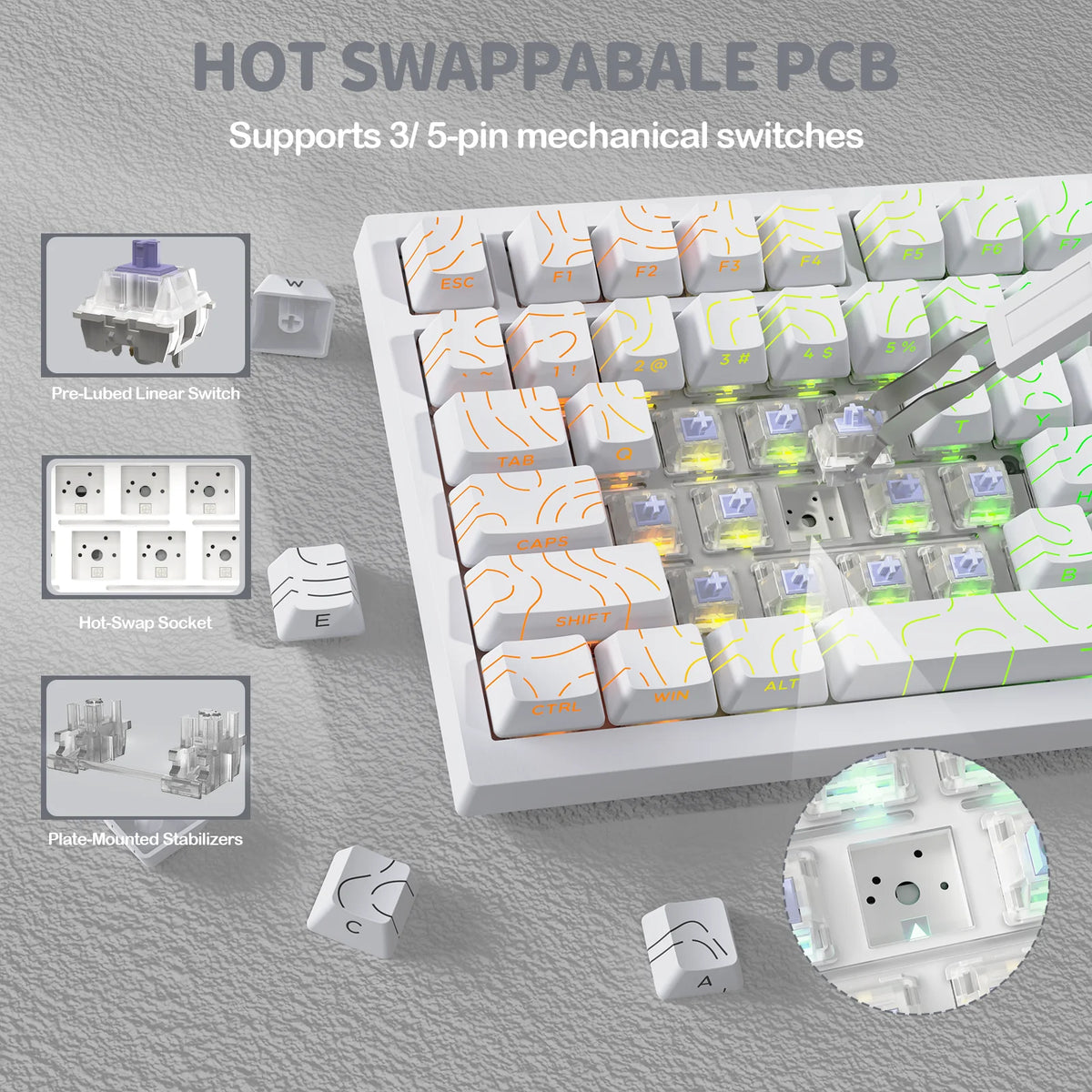 ATTACK SHARK Wireless Mechanical Keyboard