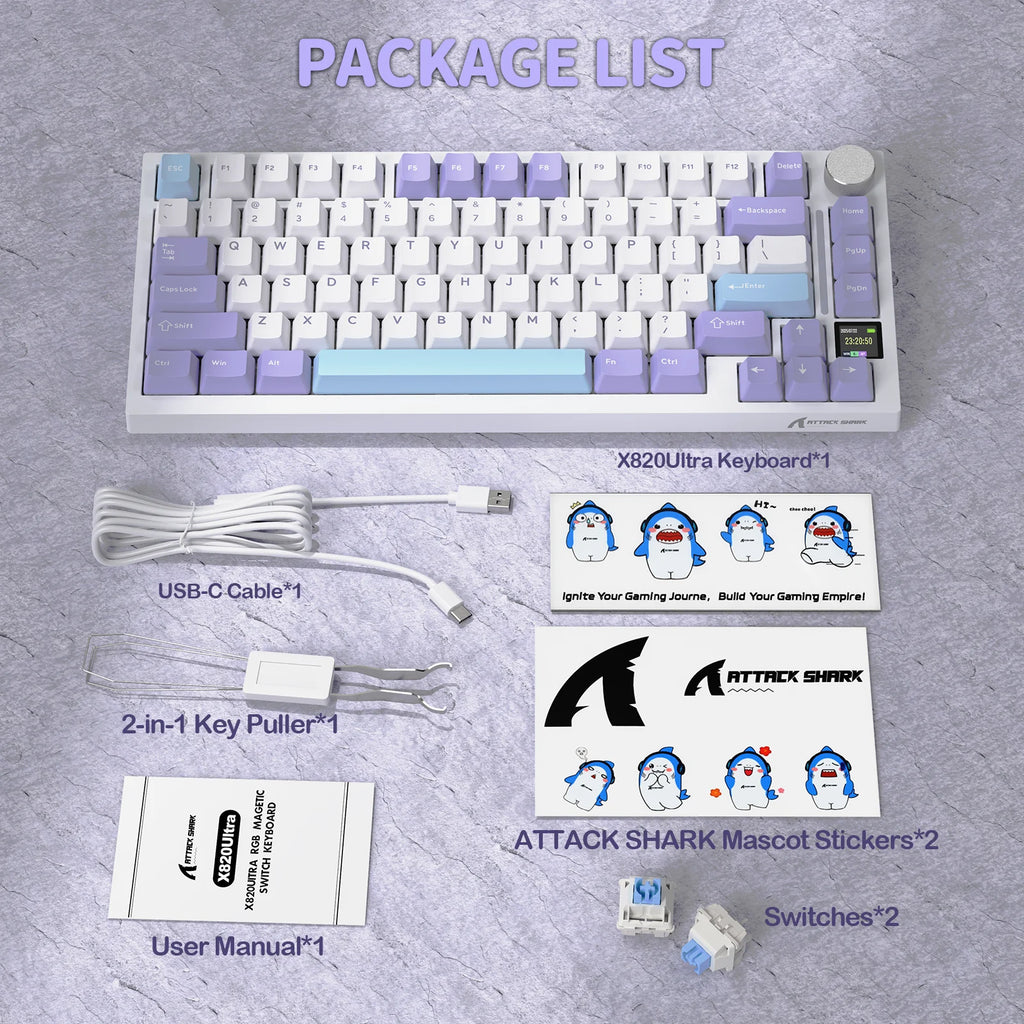 ATTACK SHARK Wireless Mechanical Keyboard